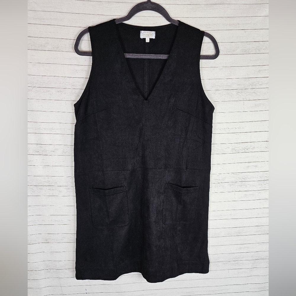 MUD PIE WILDER SUEDE DRESS IN BLACK, SZ MEDIUM
